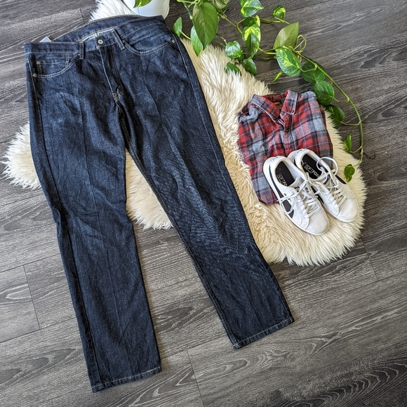 LEVI'S - 514™ (35x32) STRAIGHT FITFLEX JEANS Dark Indigo - Picture 7 of 11